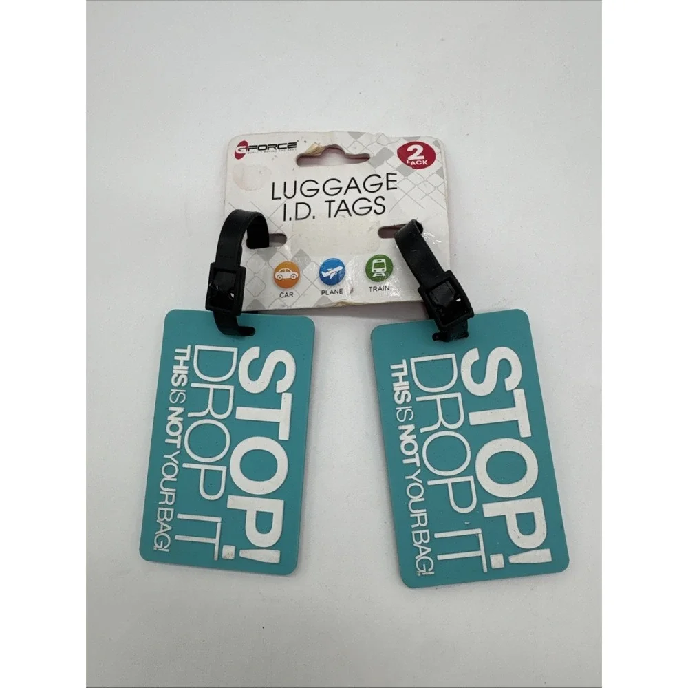 G Force Luggage Tag Travel ID Insert Label Stop Drop Not Your Bag New
